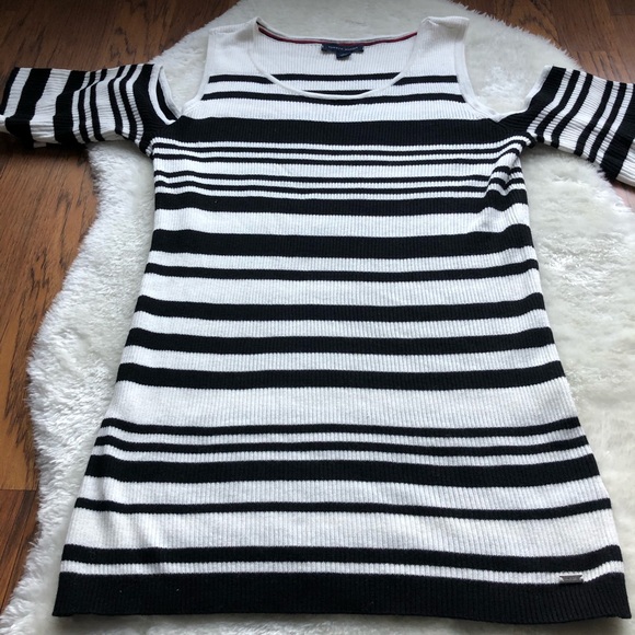 Tommy Hilfiger Casual Cold Shoulder Striped top - Picture 4 of 8